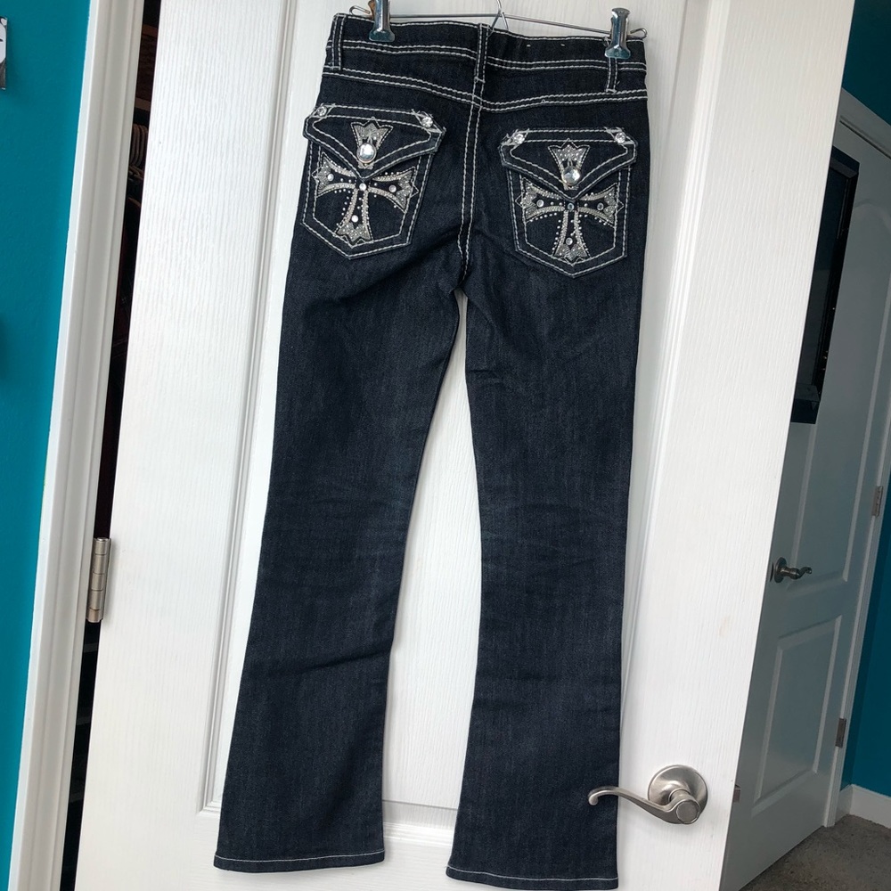 Mudd sparkly cross dark jeans!